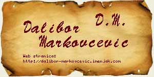 Dalibor Markovčević vizit kartica